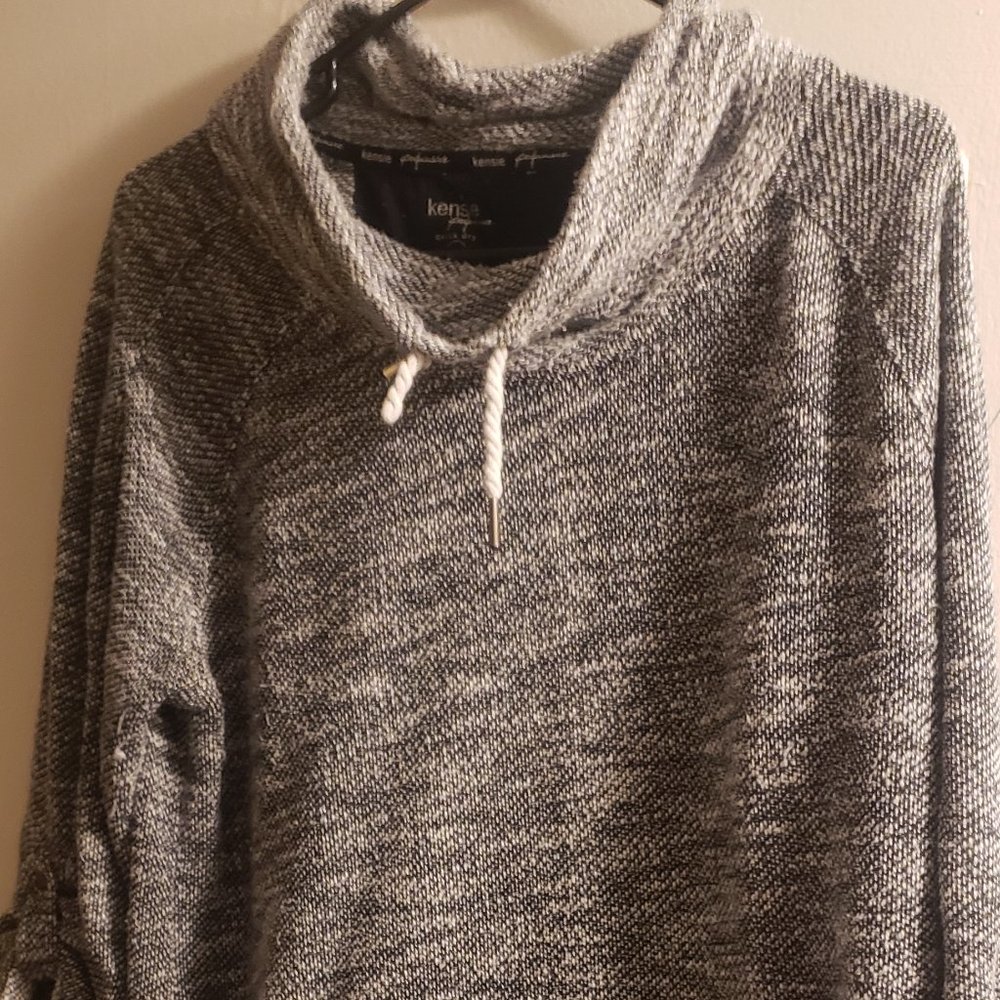 Woven Pullover Sweater w/ Pocket